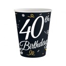 Happy Birthday B&C Happy Birthday 40 paper cup 6 pcs 200 ml