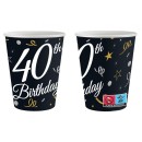 Happy Birthday B&C Happy Birthday 40 paper cup 6 pcs 200 ml