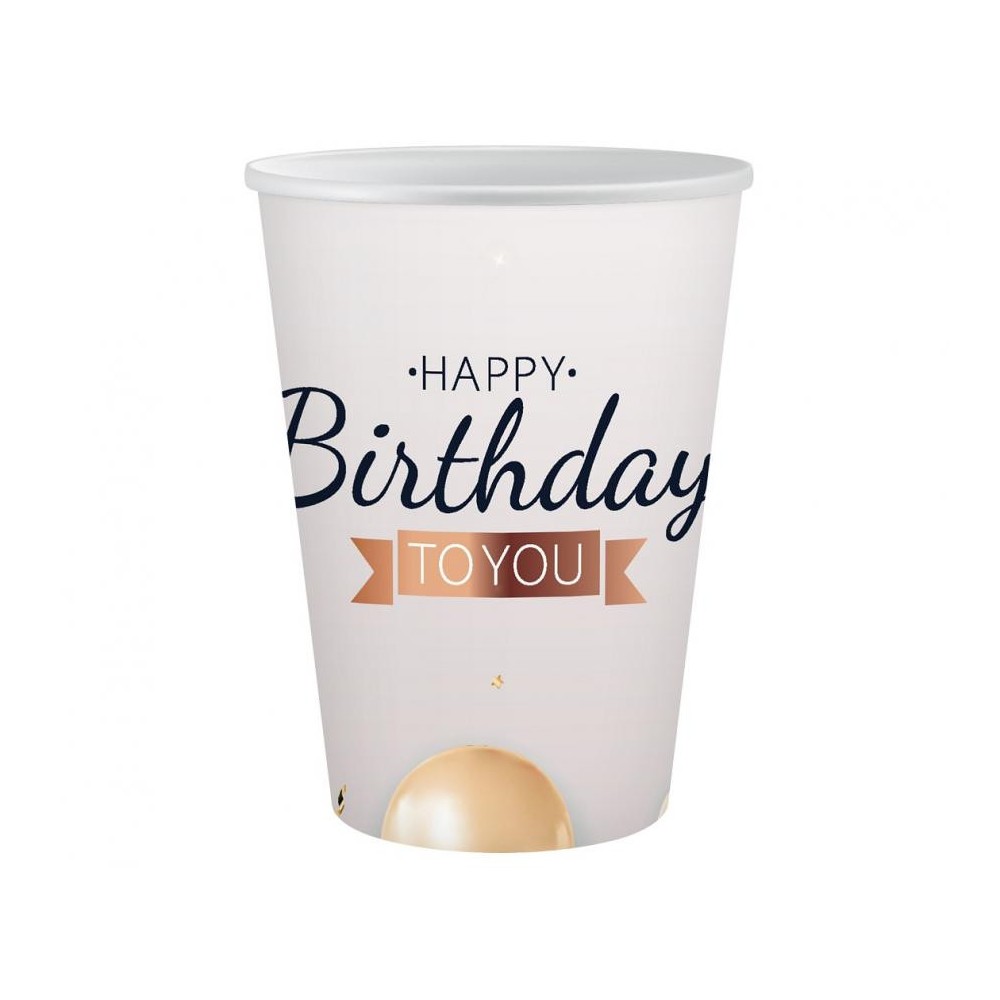 Happy Birthday Balloon Happy Birthday Paper Cup 6 pcs 250 ml