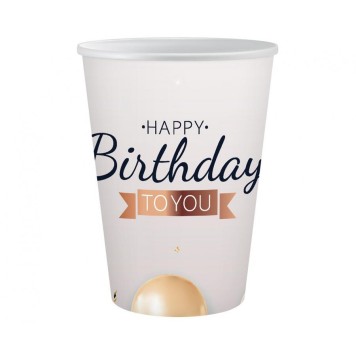 Happy Birthday Balloon Happy Birthday Paper Cup 6 pcs 250 ml