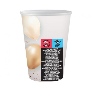 Happy Birthday Balloon Happy Birthday Paper Cup 6 pcs 250 ml