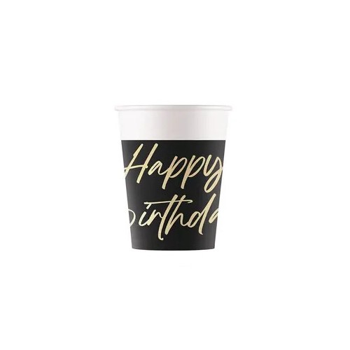 Happy Birthday Elegant Happy Birthday paper cup 8 pcs 200 ml FSC