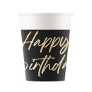 Happy Birthday Elegant Happy Birthday paper cup 8 pcs 200 ml FSC