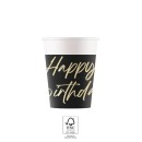 Happy Birthday Elegant Happy Birthday paper cup 8 pcs 200 ml FSC