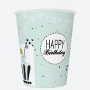 Happy Birthday Mint Happy Birthday paper cup 8 pcs 250 ml
