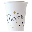 Happy New Year Golden Wishes Happy New Year paper cups 8 pcs, 250 ml