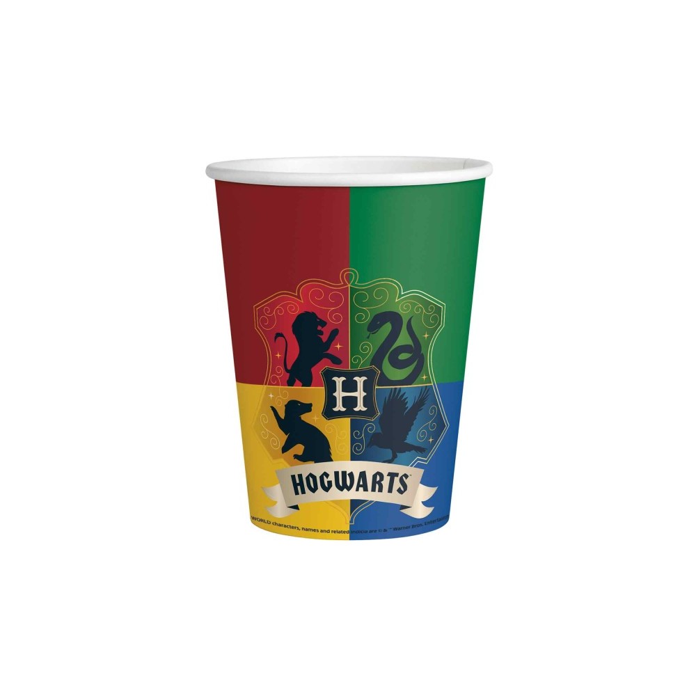 Harry Potter Houses paper cup 8 pieces 250 ml