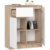 KOMODA K80 2D 1SZ CLP PK DĄB SONOMA / BIAŁY