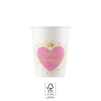 Princess Little Princess paper cup 8 pcs 200 ml FSC