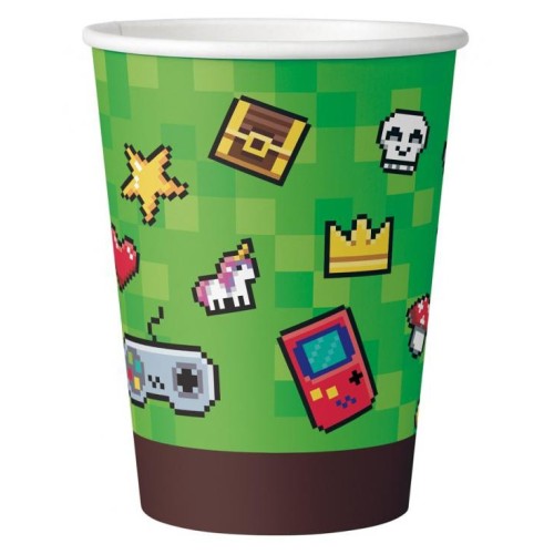 Gamer Game On Paper Cup Set of 6, 200 ml