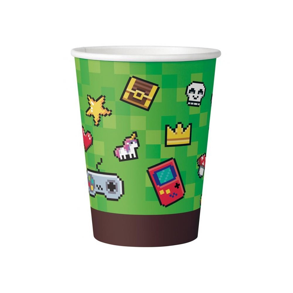 Gamer Game On Paper Cup Set of 6, 200 ml