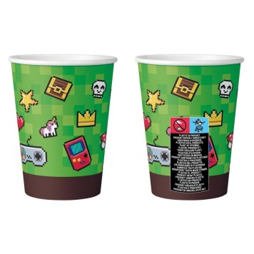 Gamer Game On Paper Cup Set of 6, 200 ml