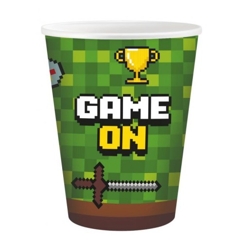 Gamer Game On Toy Paper Cup 6 pcs 200 ml