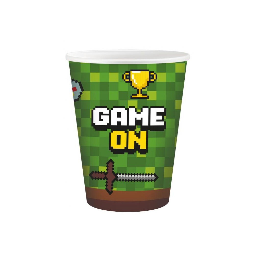 Gamer Game On Toy Paper Cup 6 pcs 200 ml