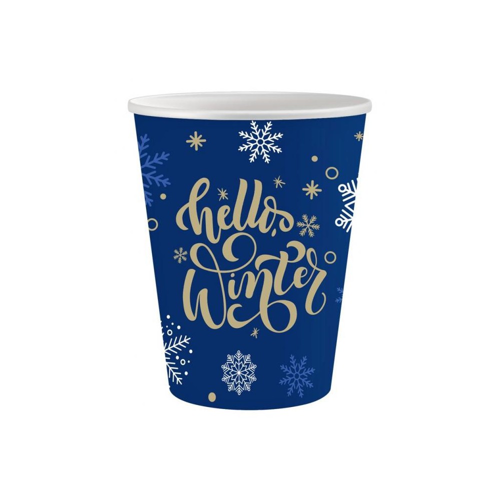 Christmas Hello Winter i paper cup 6 pcs 250 ml