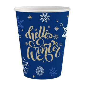 Christmas Hello Winter i paper cup 6 pcs 250 ml