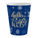Christmas Hello Winter i paper cup 6 pcs 250 ml