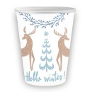 Christmas Hello Winter i paper cup 6 pcs 250 ml