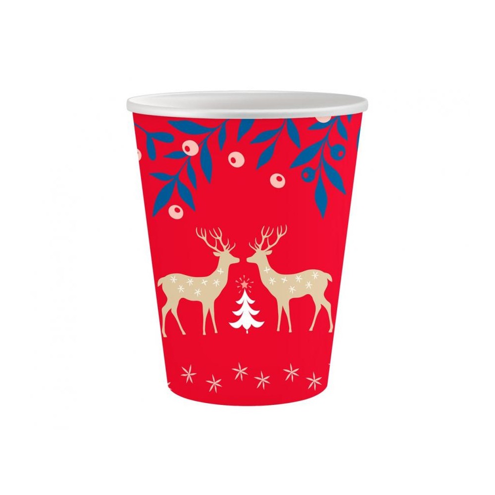 Christmas Let It Snow i paper cup 6 pcs 250 ml