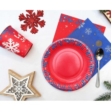 Christmas Let It Snow i paper cup 6 pcs 250 ml