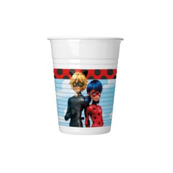 Miraculous Ladybug Hero plastic cup set of 8, 200 ml