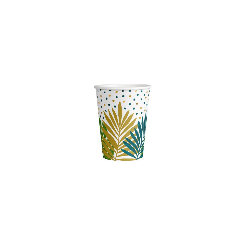 Key West Leaf paper cup 8 pcs 250 ml
