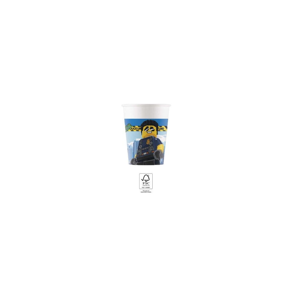 Lego City paper cup 8 pcs 200 ml FSC