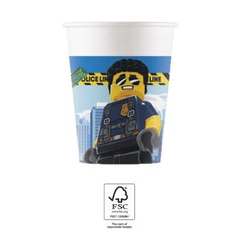 Lego City paper cup 8 pcs 200 ml FSC