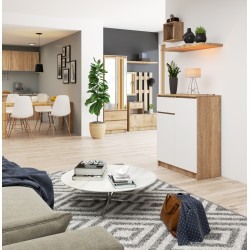 KOMODA K80 2D 1SZ CLP PK DĄB SONOMA / BIAŁY