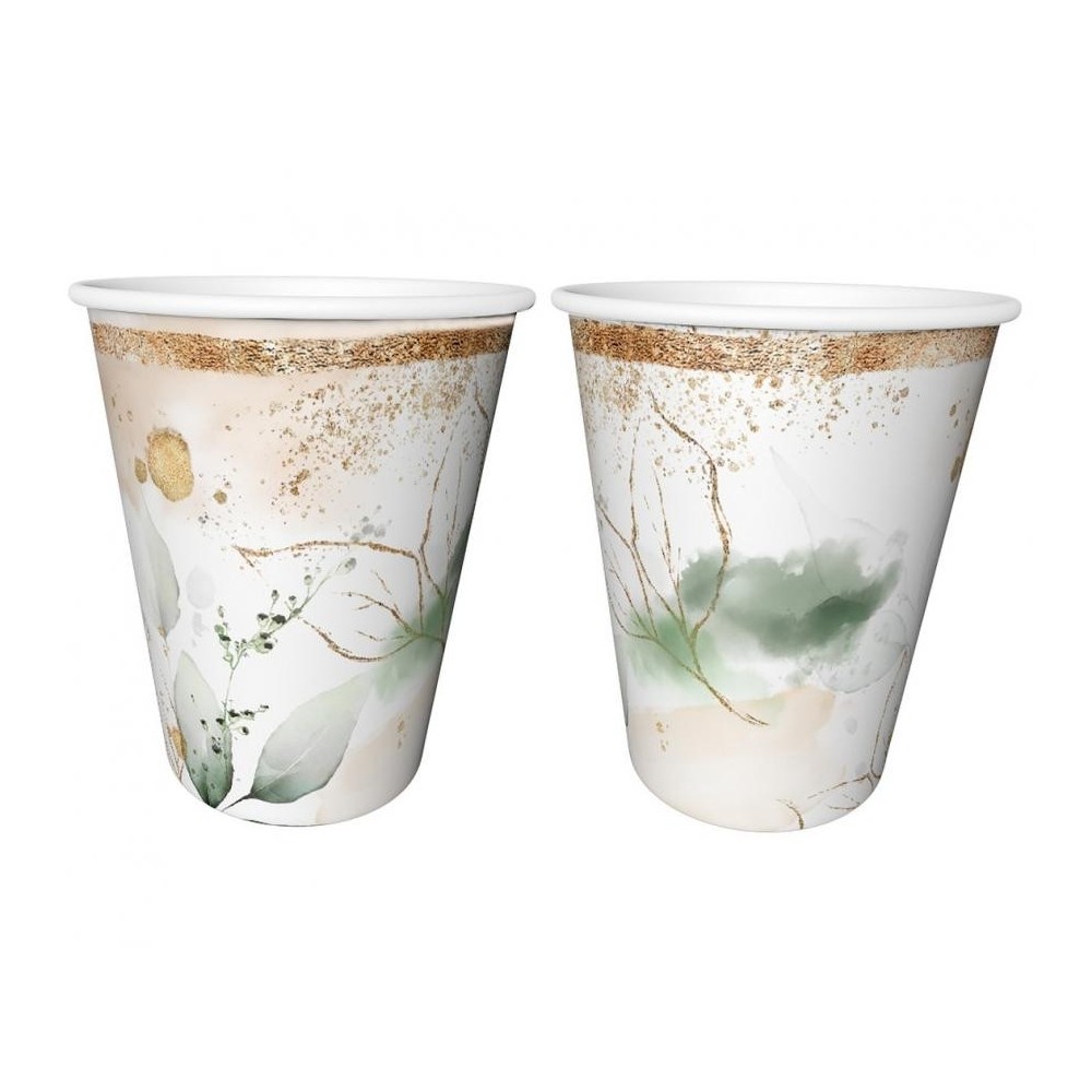 Party Feelings Leaf Paper Cup 6 pcs 240 ml