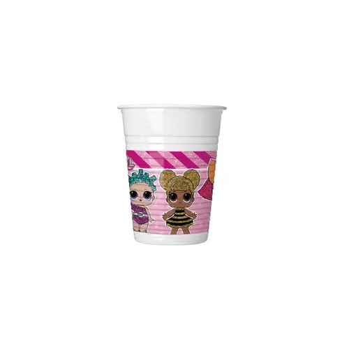 LOL Surprise Glitterati plastic cup set 8 pcs 200 ml