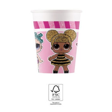 LOL Surprise Glitterati paper cup 8 pcs 200 ml FSC