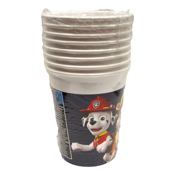 Paw Patrol Blue paper cup 8 pcs 200 ml FSC