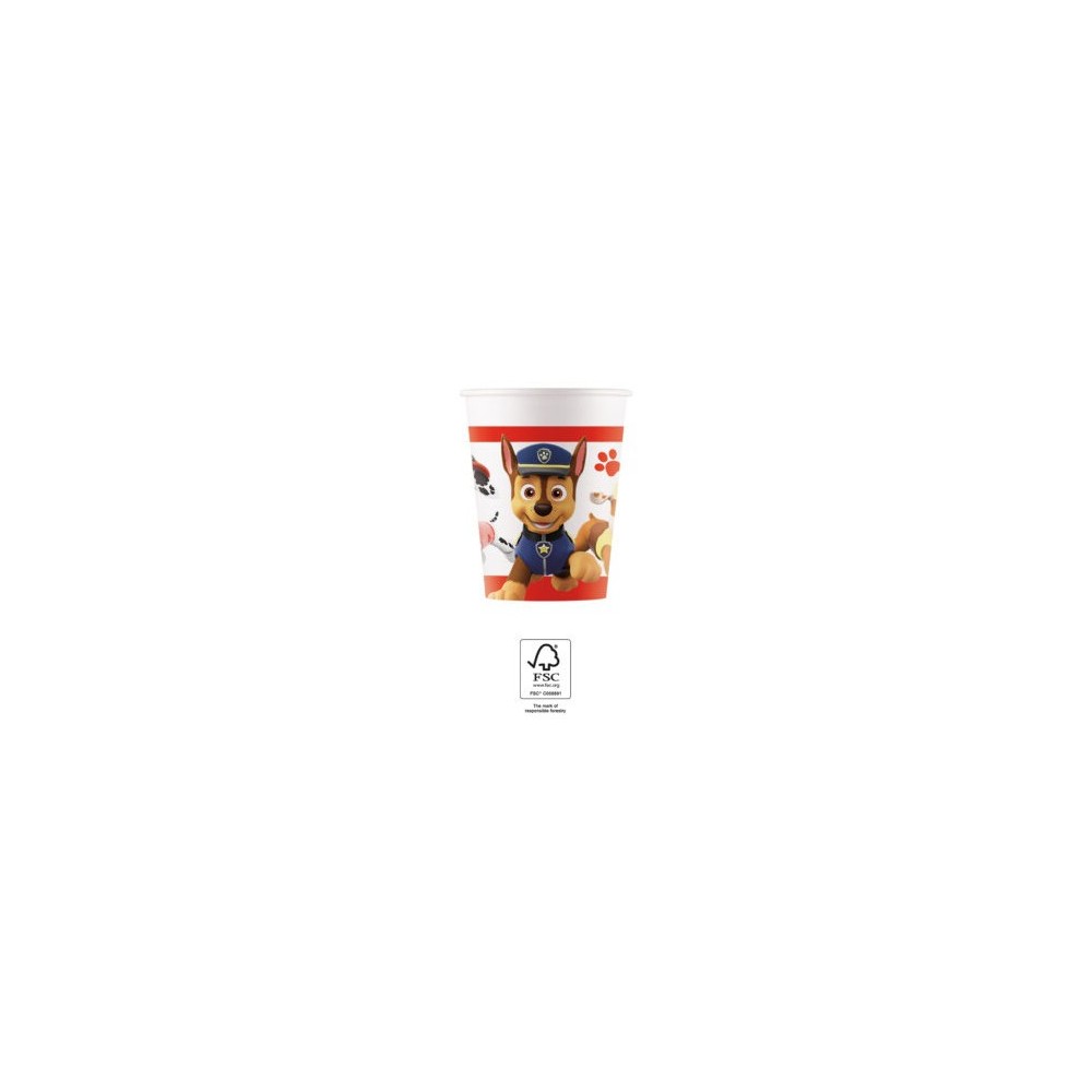 Paw Patrol Ready For Action paper cup 8 pcs 200 ml FSC