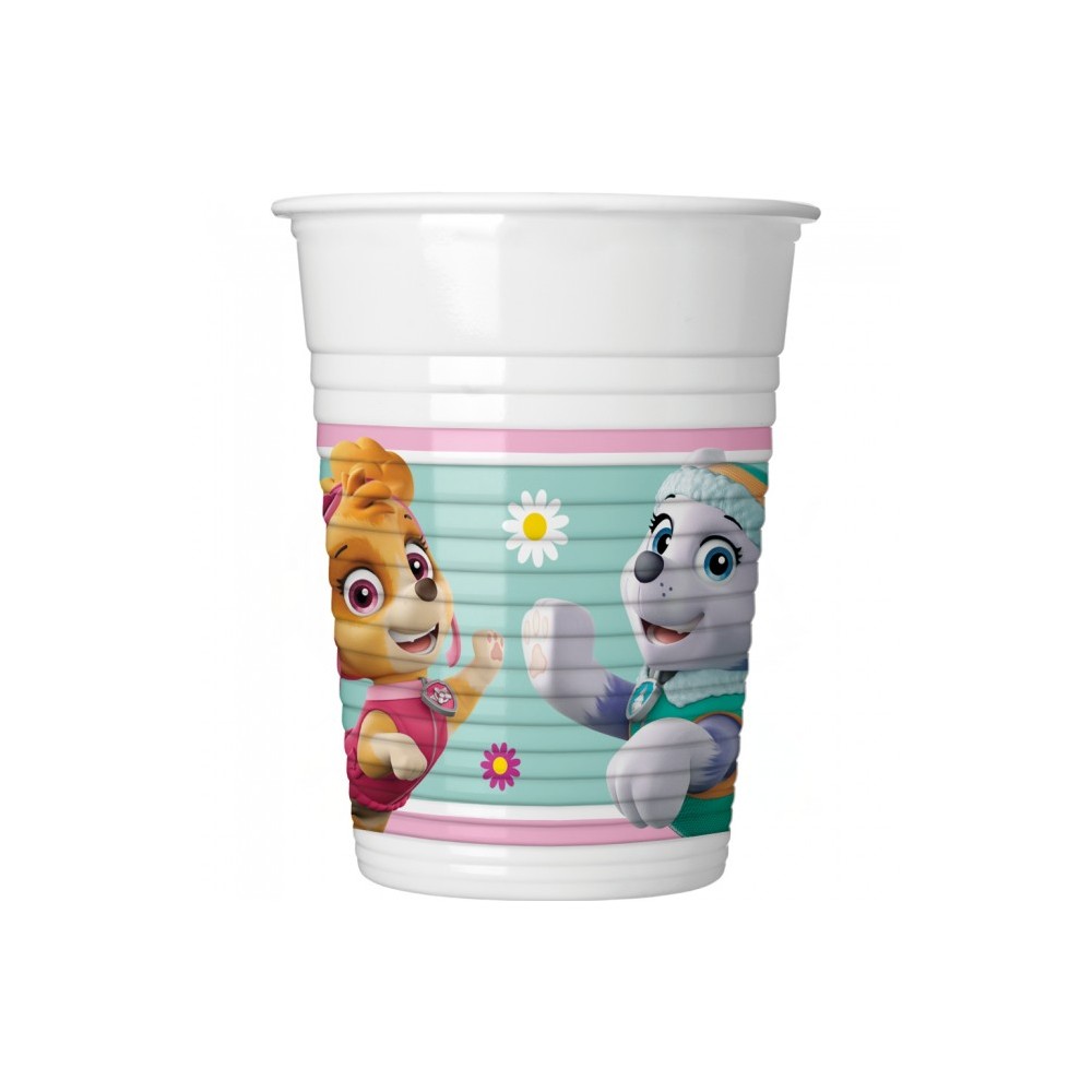 Paw Patrol Skye and Everest plastic cups set of 8, 200 ml