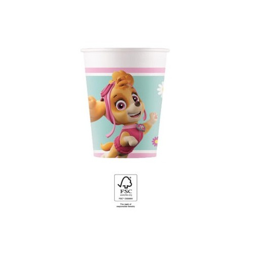 Paw Patrol Skye and Everest paper cup 8 pcs 200 ml FSC