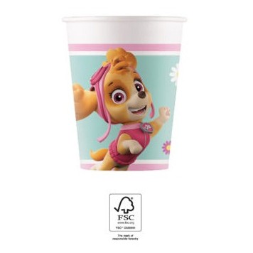 Paw Patrol Skye and Everest paper cup 8 pcs 200 ml FSC
