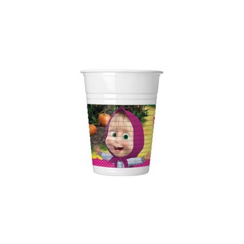 Masha and the Bear Forest plastic cups 8 pcs 200 ml