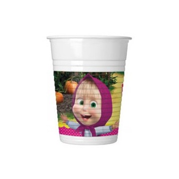 Masha and the Bear Forest plastic cups 8 pcs 200 ml