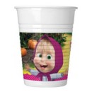 Masha and the Bear Forest plastic cups 8 pcs 200 ml