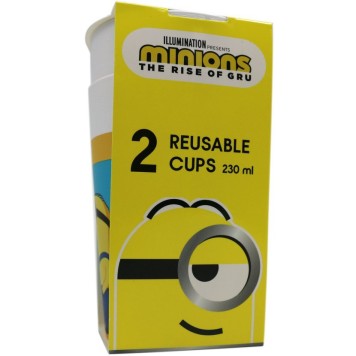 Minions The Rise of Gru plastic cup 2-piece set 230 ml