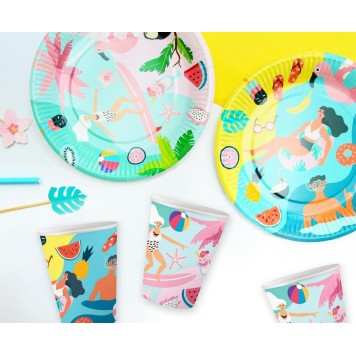 Summer Surfing paper cup 6 pieces 250 ml