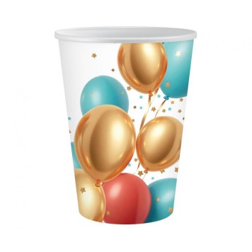 Party Balloon paper cup 6-piece set 250 ml