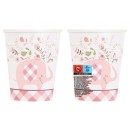 Elephant Floral Pink paper cup 8 pcs 266 ml