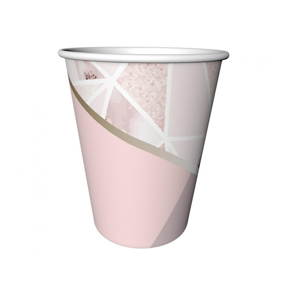 Party Rose Chic Pink paper cup 6 pcs 240 ml
