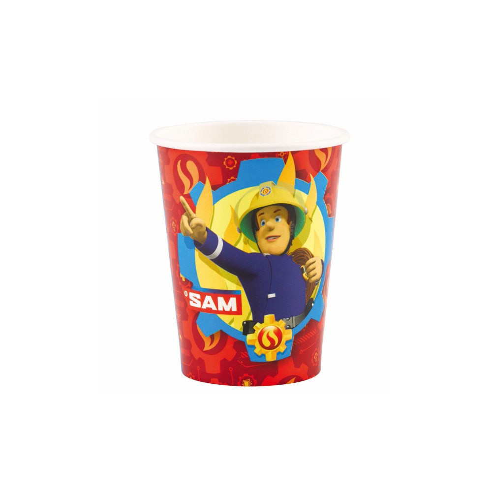 Fireman Sam Red paper cup 8-piece 250 ml