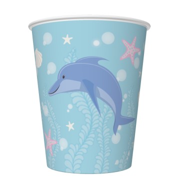 Mermaid Pastel paper cup 8 pcs 250 ml