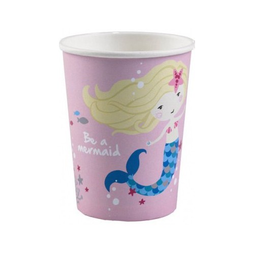 Mermaid Shellebrate paper cup 8-piece 250 ml