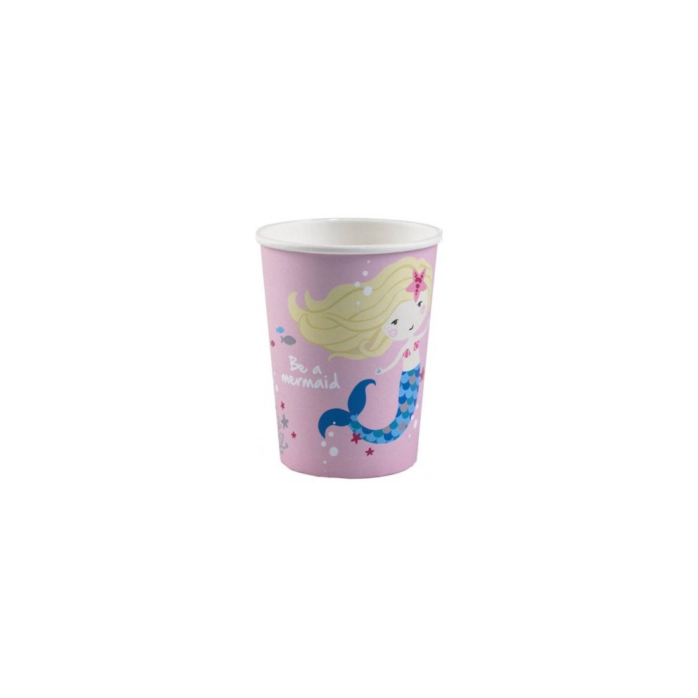 Mermaid Shellebrate paper cup 8-piece 250 ml