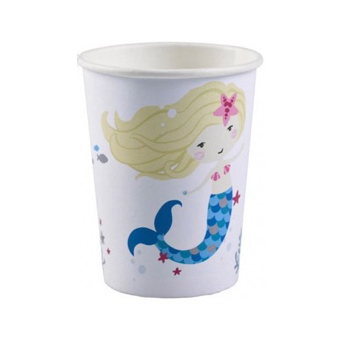 Mermaid Shellebrate paper cup 8 pcs 250 ml